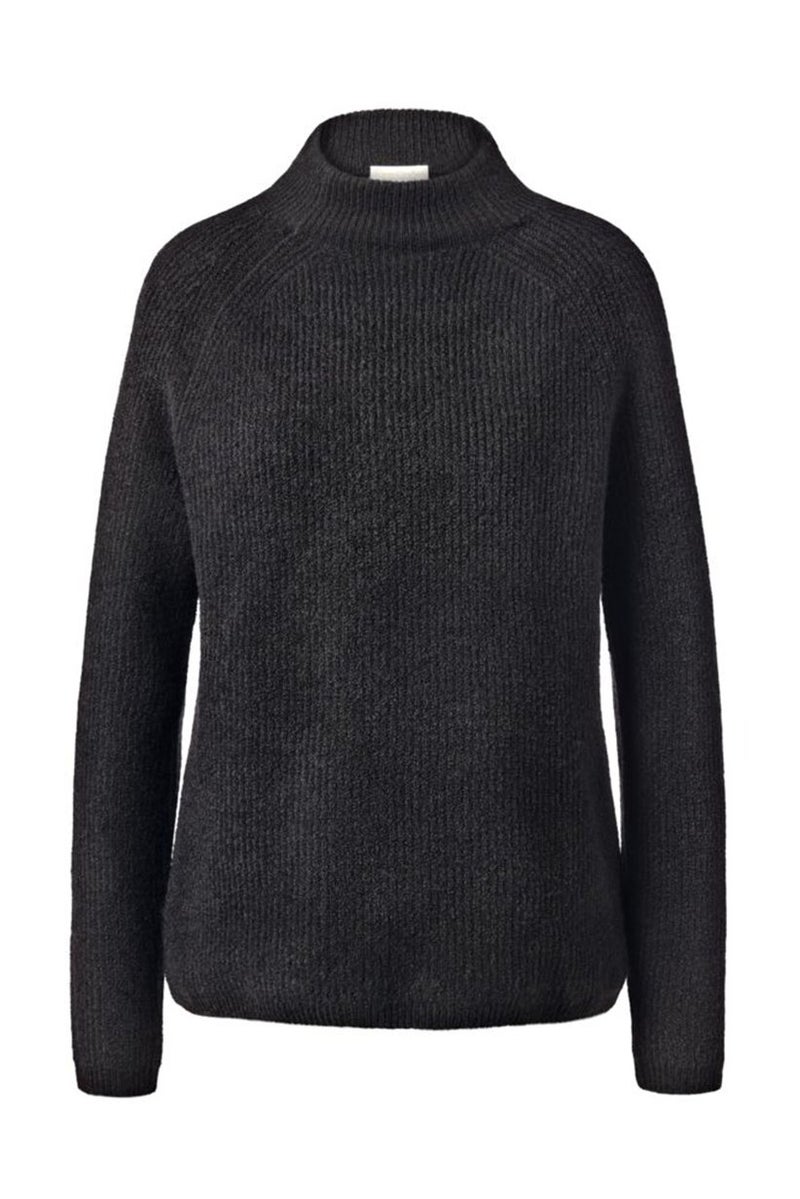 Tchibo سويت شيرت نسائي بأكمام طويلة وياقة مرتفعة، أسود - Image 2