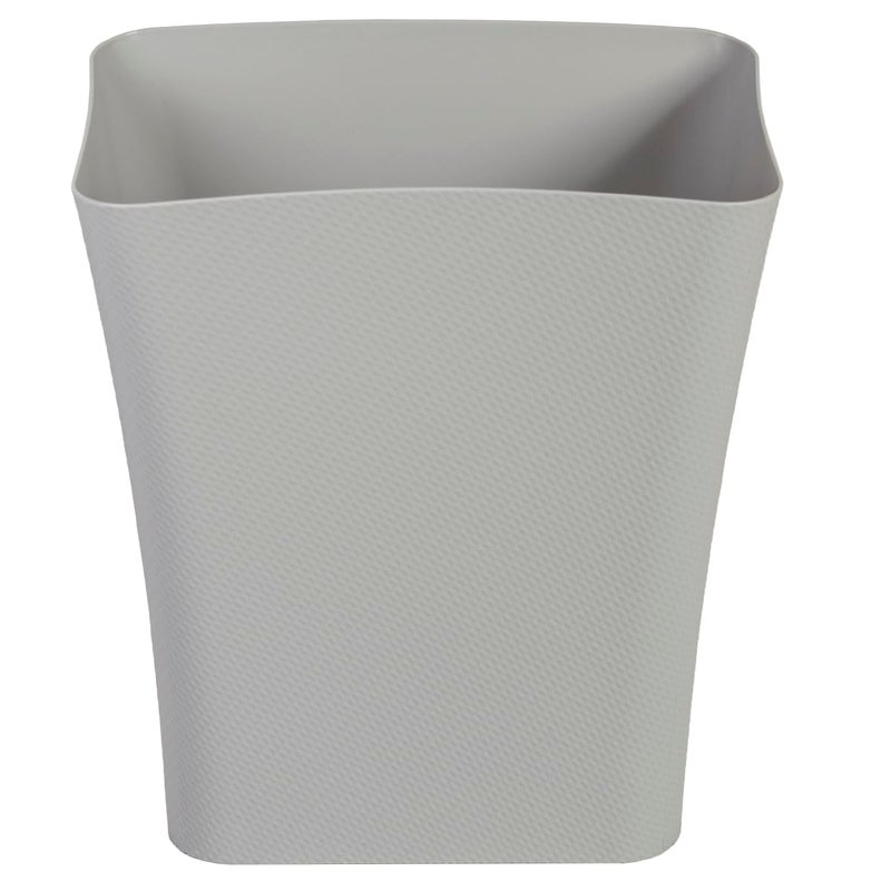Clorox Textura Slim Trash Can - 3.1 Gallon Small Waste Basket For Narrow Spaces - Skinny Plastic Garbage Bin For Bathroom  Bedroom  Or Office  Grey - Image 3