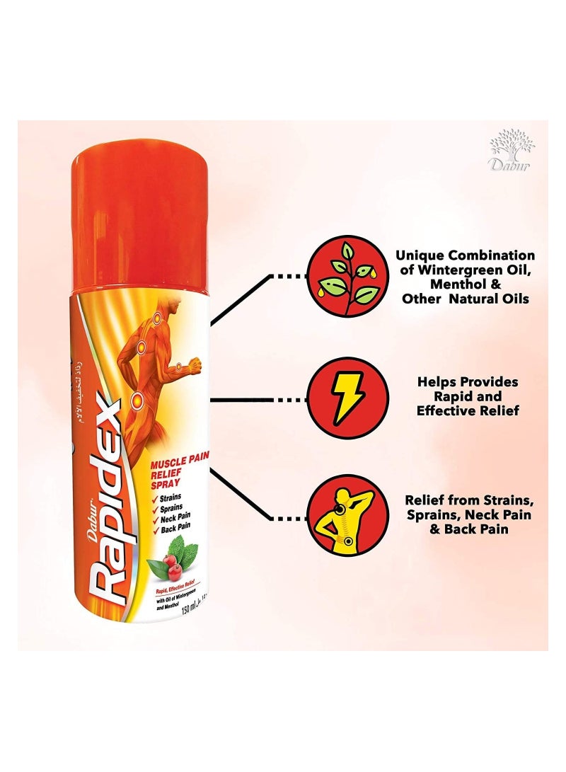 Dabur Rapidex Pain Spray 150 ml Pack Of 3 - Image 2