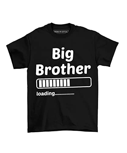 BROOKLYN VERTICAL Big Brother T-Shirt for Big Bro Announcement, Promoted to Big Brother, Everyday Wear| Toddler to Big Boy Sizes  (18/20, Combo F) - Image 1