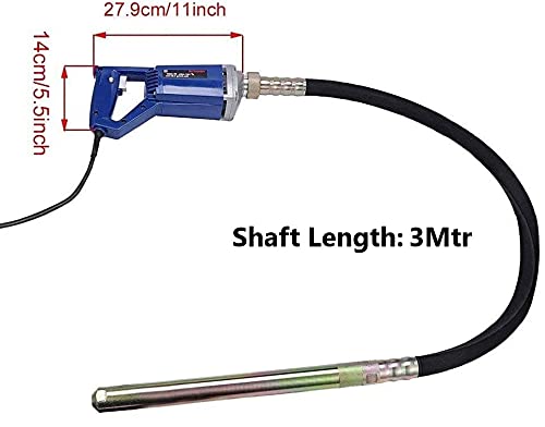 KROST KROST VD5726 KROST 700 Watt Heavy Duty Concrete Vibrator with 3 Meter Extra Long Shaft Needle Orange  - Image 4