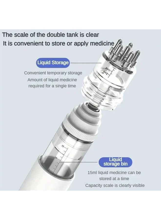 White Portable Scalp Massager Comb With Essential Oil Applicator Adjustable Liquid Guide Hair Growth Tool - Image 5