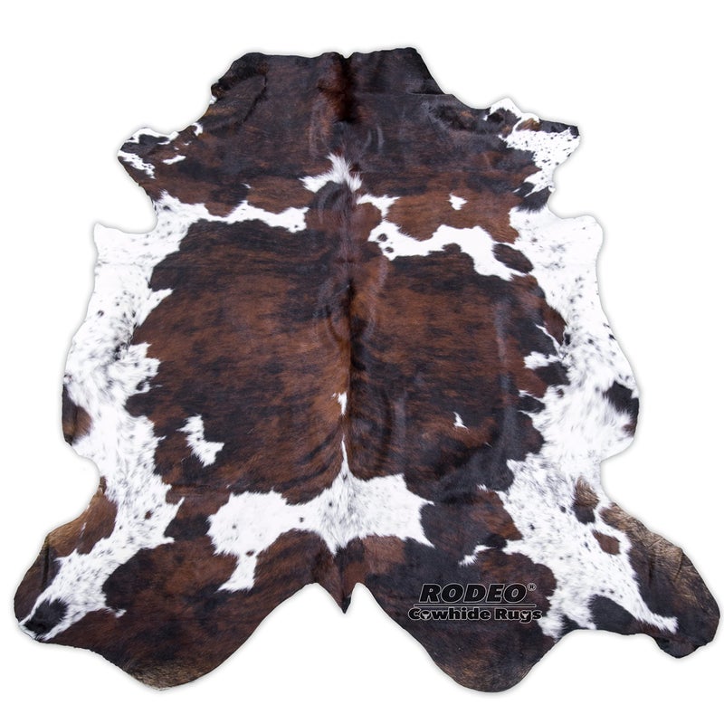 rodeo Genuine Cowhide Rug HandPicked  Authentic Real Cowhide Rug for Country Home Decor  Cow Hide Rug Large Sized at 6x7ft  Cozy Unique Durable Leather Cow Carpet Rugs  Brindle Nutella