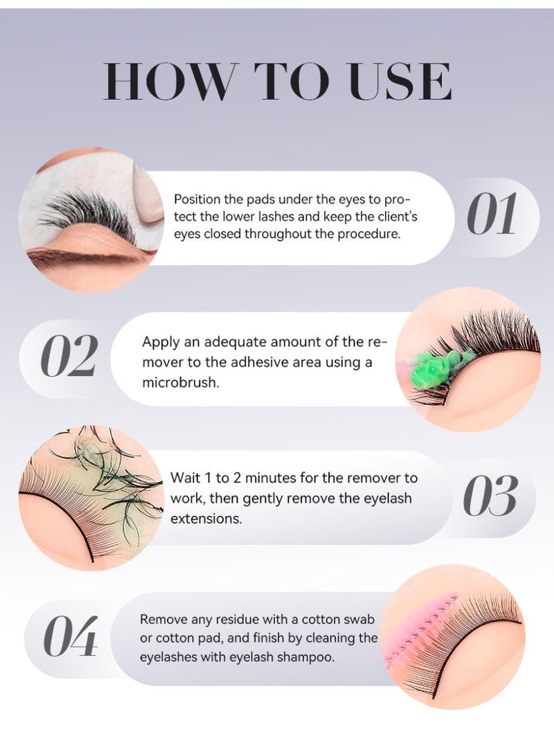 D'AMMA'N DAMMAN 5g Professional Grape Eyelash Glue Remover Gel, Safe and Easy to Use Lash Extension Adhesive Remover for Salon & DIY - Image 5