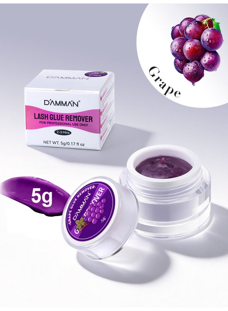 D'AMMA'N DAMMAN 5g Professional Grape Eyelash Glue Remover Gel, Safe and Easy to Use Lash Extension Adhesive Remover for Salon & DIY - Image 3