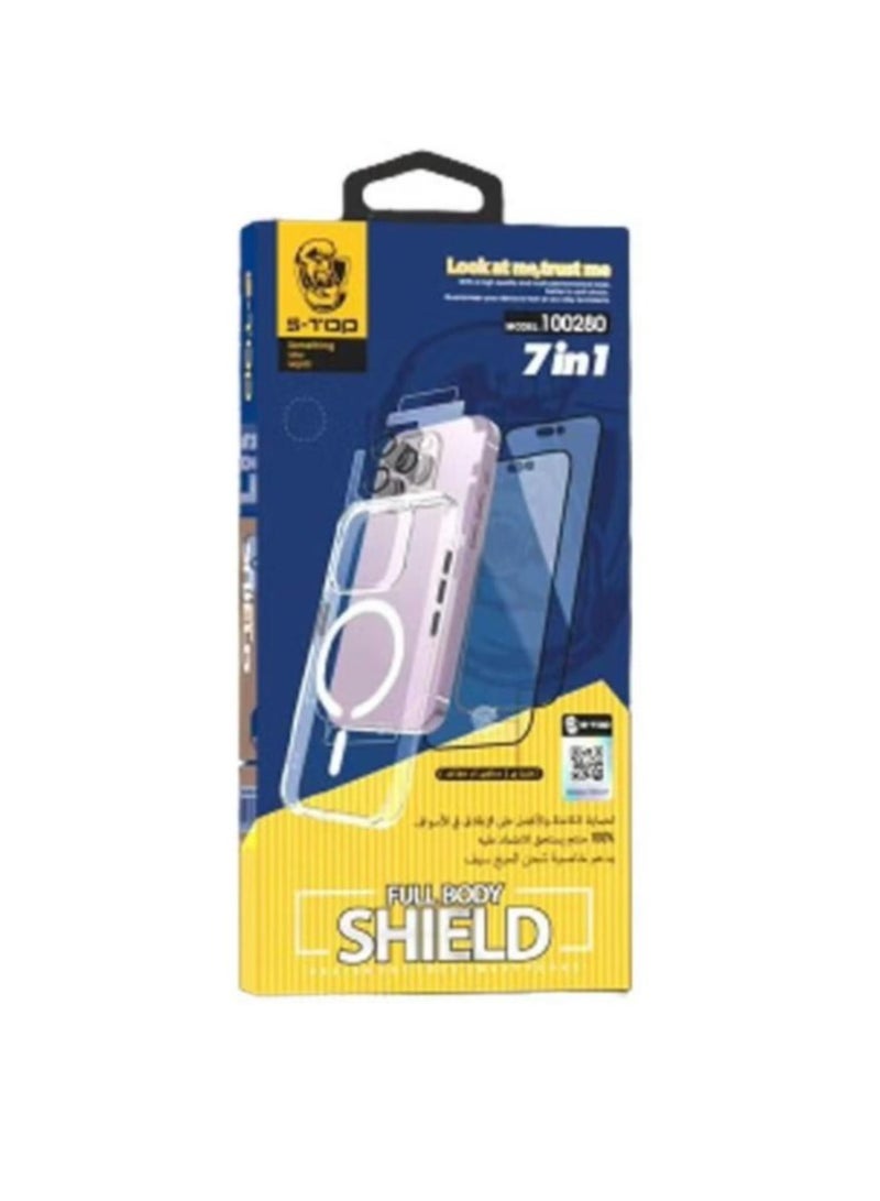 S-TOP Full protection package for iPhone 11 Pro, with screen protection and cover protection against scratches and breakage, complete protection for your device against scratches and falls (7in1), original package from S-TOP - Image 5