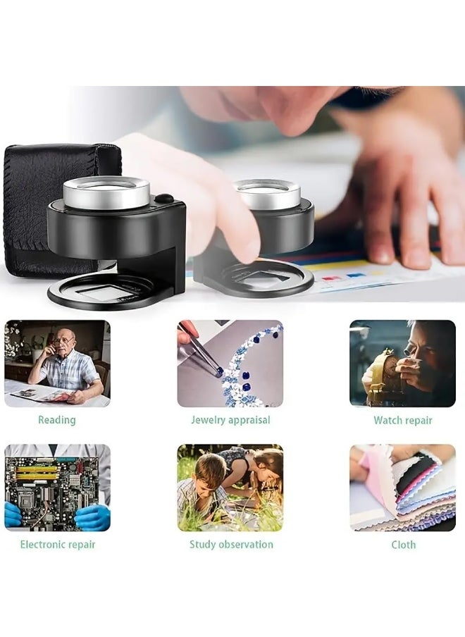 Rubik 10X Magnifier with 26MM Lens, 3 LED & 3 UV Lights, Magnifying Glass for Paper Currency, Calligraphy, Painting, Jewelry (White)  - Image 5