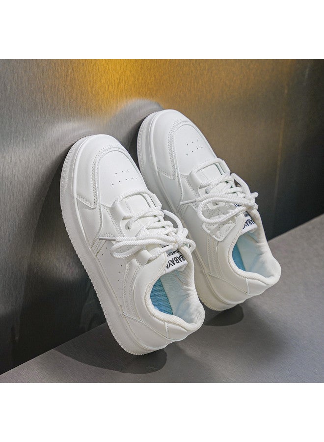 Children's Breathable White Shoes】kids' Casual Soft-sole Sports Sneakers, Unisex School Campus White Shoes For Boys And Girls - Image 2