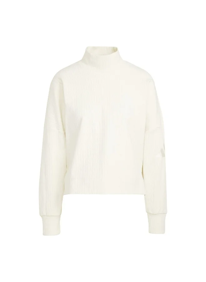 adidas Adidas W All Szn W Cre White Sweatshirt (Long Sleeve) Sweatshirts For Women
