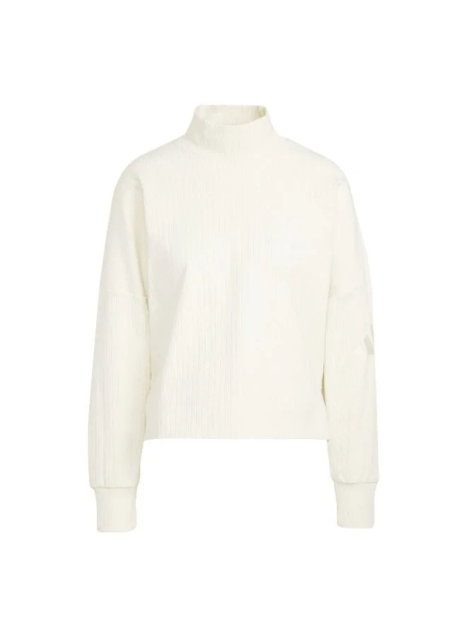 Adidas W All Szn W Cre White Sweatshirt (Long Sleeve) Sweatshirts For Women