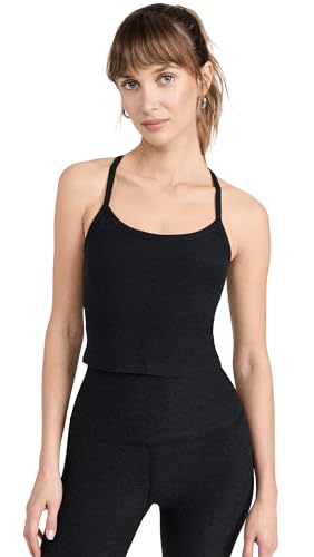 Beyond Yoga Women's Spacedye Slim Racerback Cropped Tank, Darkest Night, L - Image 1