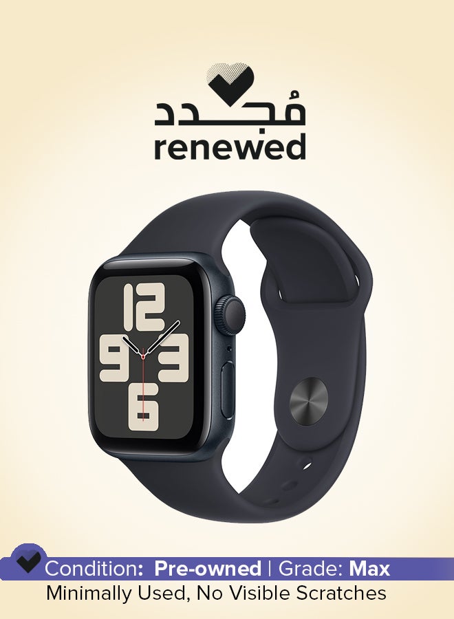 Apple Renewed - Watch SE (2023) GPS 40mm Midnight Aluminium Case With Midnight Sport Band - Image 1