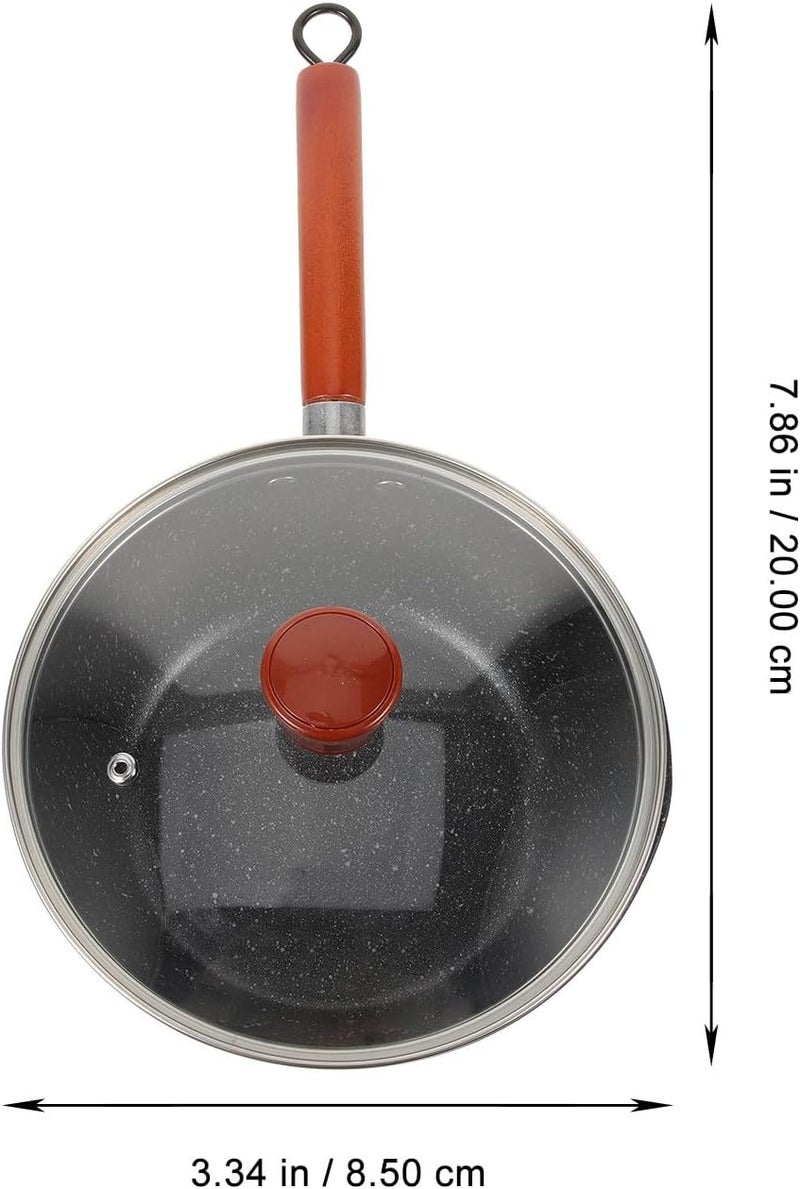 FRCOLOR Nonstick Small Saucepan with Lid 18cm Japanese Style Milk Melting Pot Multipurpose Cooking Pot for Home Kitchen - Image 2