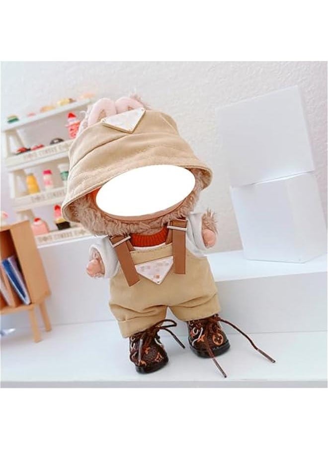 Arabest Clothes Set for Labubu Doll, Hat and Overalls Outfit Set for Labubu 17cm Accessories, Cute Stylish Clothing Suit for Doll Dress up (Style C)  - Image 2