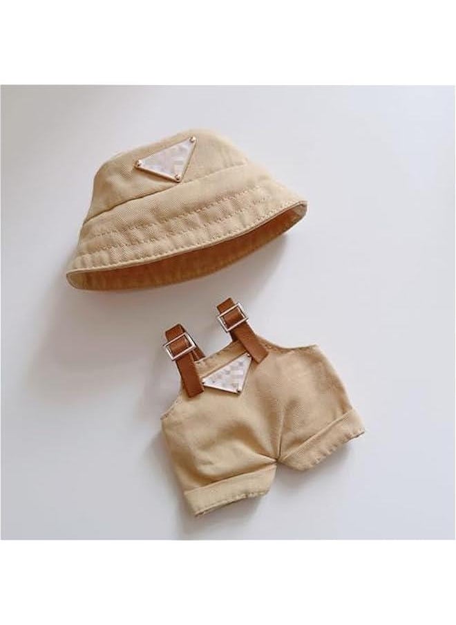 Arabest Clothes Set for Labubu Doll, Hat and Overalls Outfit Set for Labubu 17cm Accessories, Cute Stylish Clothing Suit for Doll Dress up (Style C)  - Image 3