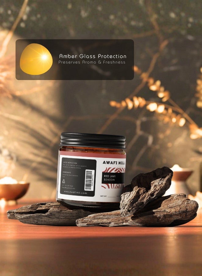 AWAFI MILL Red Jawi (Benzoin) Incense Resin 100g (3.5 Oz) | Luban Jawi “Red Gum Benjamin” from Styrax spp. - Image 3