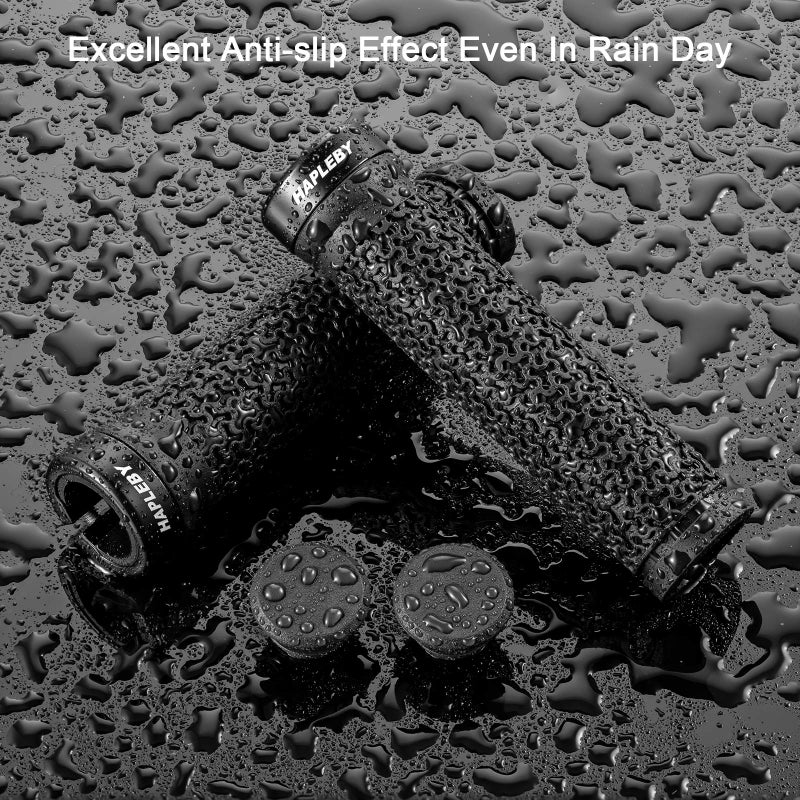 Hapleby Premium Bike Handlebar Grips, Single Lock-on Professional Mountain Bicycle Handlebar Locking Grips with Anti-Slip, 2PCS Screw and 2PCS Allen Wrench for Free - Image 4
