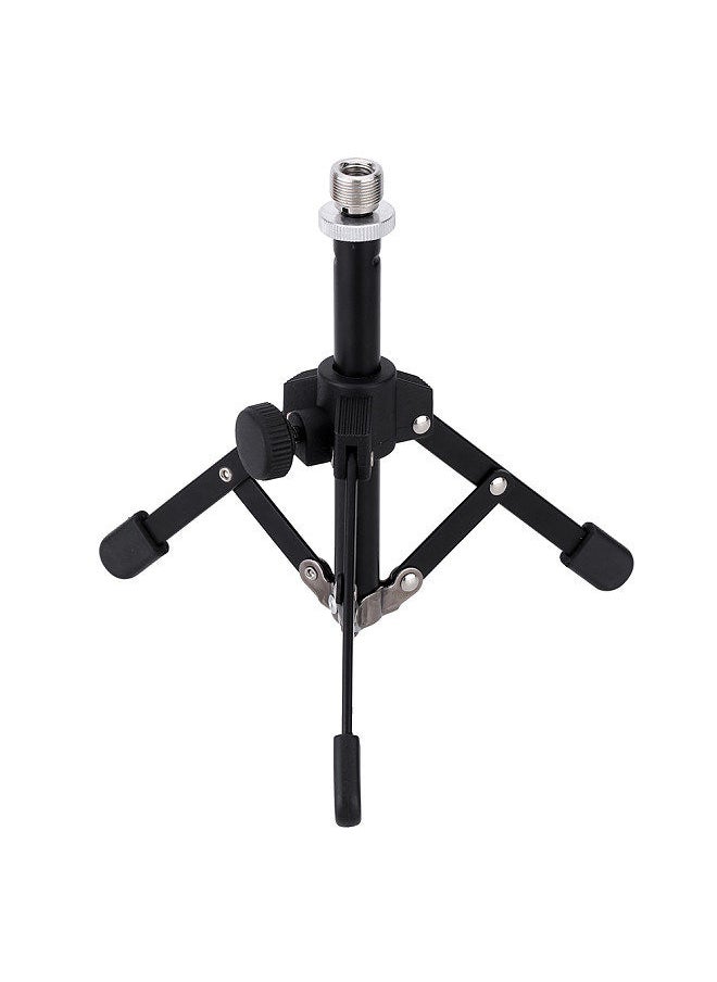 Generic - MS-12 Mini Foldable Desktop Tabletop Tripod Microphone Mic Stand Holder - Image 1