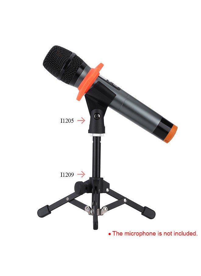 Generic - MS-12 Mini Foldable Desktop Tabletop Tripod Microphone Mic Stand Holder - Image 1
