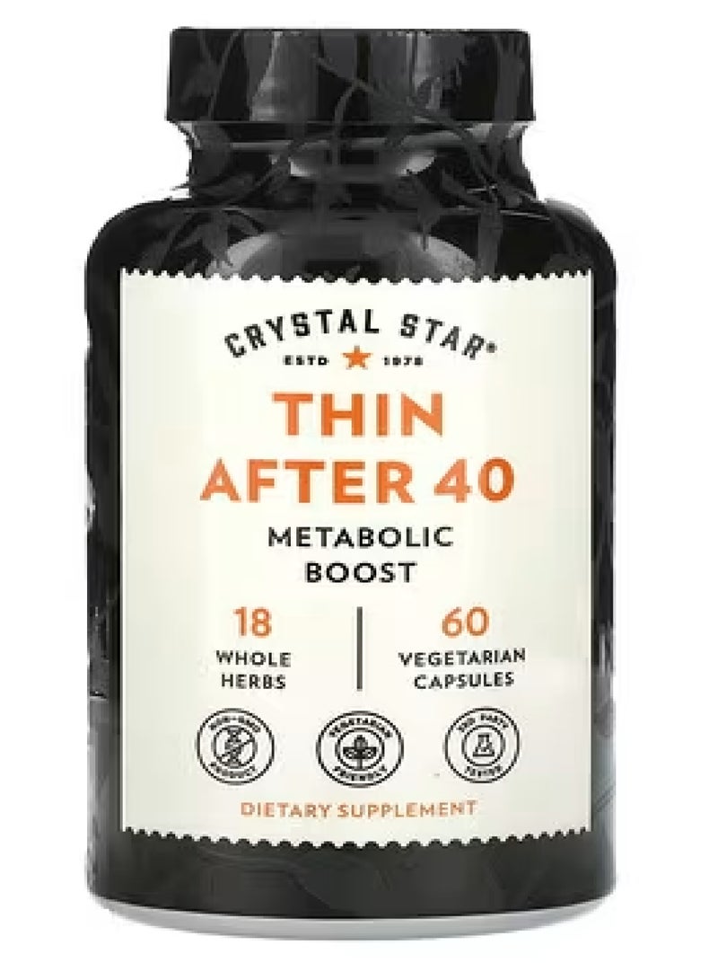 كريستال ستار نحيف بعد سن الأربعين، 60 كبسولة نباتية