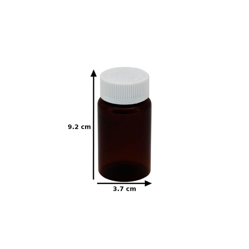 Artistic 6 Pack Clear Brown Round Plastic Bottles, 135ml, Leak Proof, Reusable, For Travel, Storage, Food Preservation - Image 2