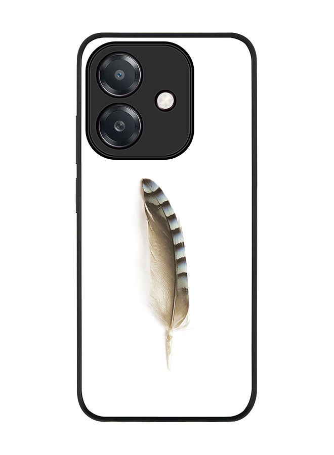 Stylizedd For Oppo A60 5G / A3 5G / A3x 5G Case,Slim fit Camera Protection, Shockproof Thin Phone cover - Lonely Feather - Image 1
