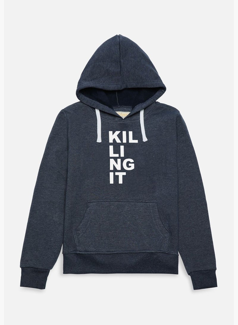 Instafab Front Pocket Printed Hoodie  - Image 2