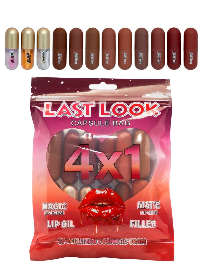 Last Look - 4x1 Lip Gloss Capsule Bag - 12 Pcs - Image 1