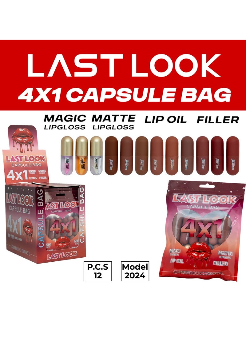Last Look - 4x1 Lip Gloss Capsule Bag - 12 Pcs - Image 1