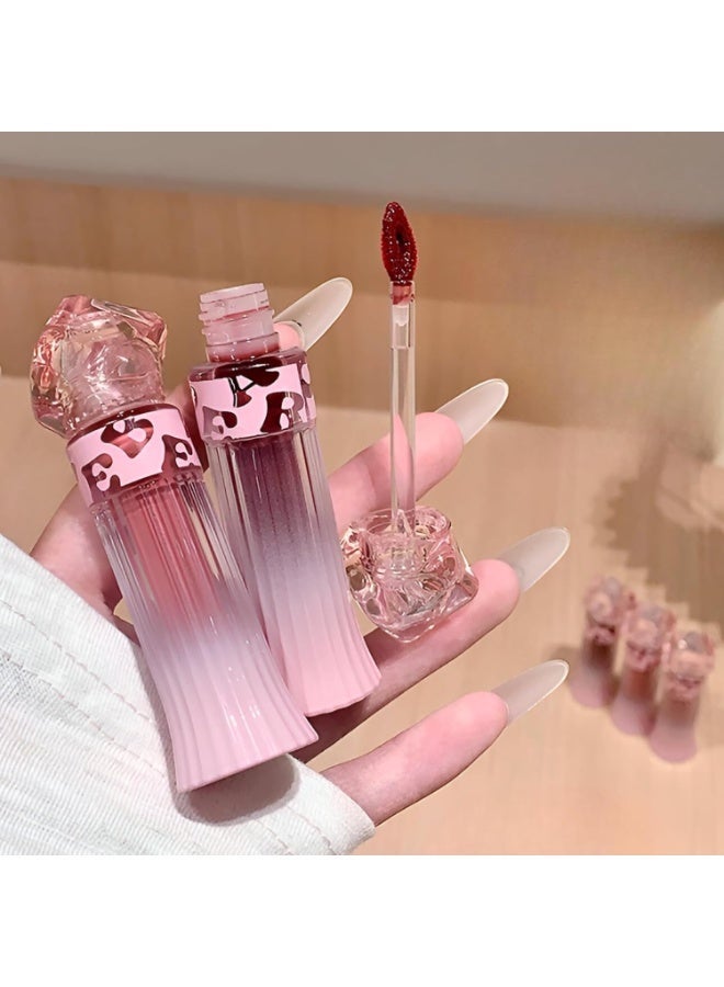 دب جيجي ملمع الشفاه "Glamour Pink Ripples" من Gege Bear بتركيبة مائية لامعة | يمنح الشفاه مظهراً فائق اللمعان وتأثيراً رطباً (Wet Look) | تركيبة مائية فائقة اللمعان ومريحة عند الاستخدام | تركيبة مرطبة تمنح الشفاه مظهراً ممتلئاً | تدرجات ألوان حيوية تتراوح بين النيود والأحمر | مجموعة أحمر شفاه بتغليف فاخر (الدرجة 03# Mauve Pink، 2.5 جم) - Image 1