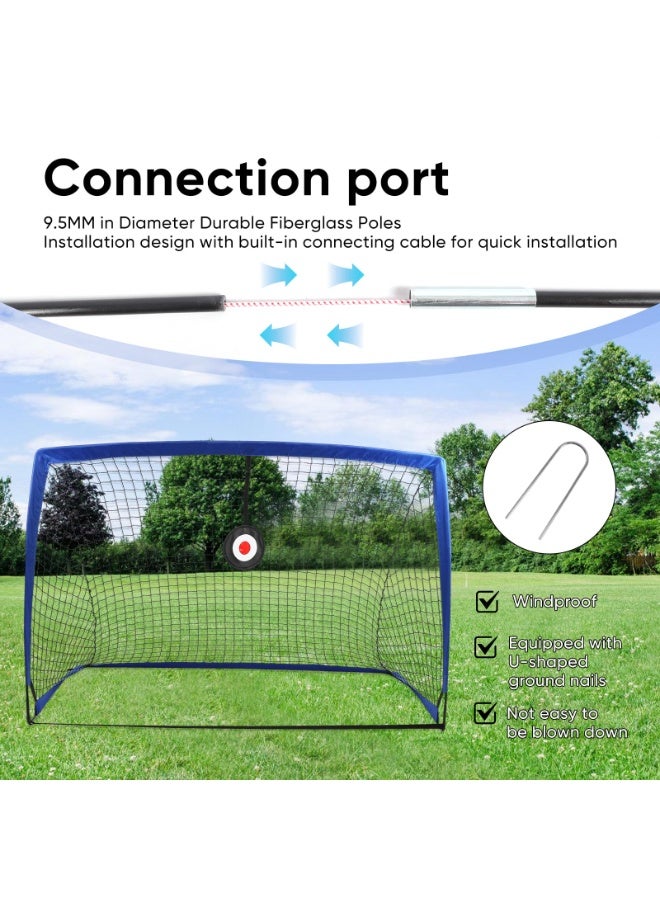 XiuWoo Kids Soccer Goals for Backyard Set, 6x4 ft Portable Pop Up Soccer Goal Training Equipment with Soccer Ball, Ladder and Cones, Soccer Nets for Kids Youth Toddler Outdoor Sports Games - Image 5
