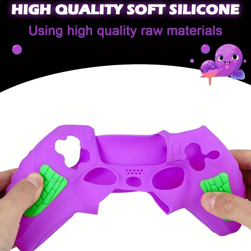 Gray Silicone Rubber Protective Case For Playstation Controller With Stickers And Joystick Keycaps 30th Anniversary Edition - Image 4
