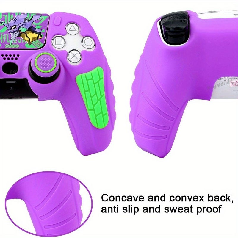 Gray Silicone Rubber Protective Case For Playstation Controller With Stickers And Joystick Keycaps 30th Anniversary Edition - Image 3