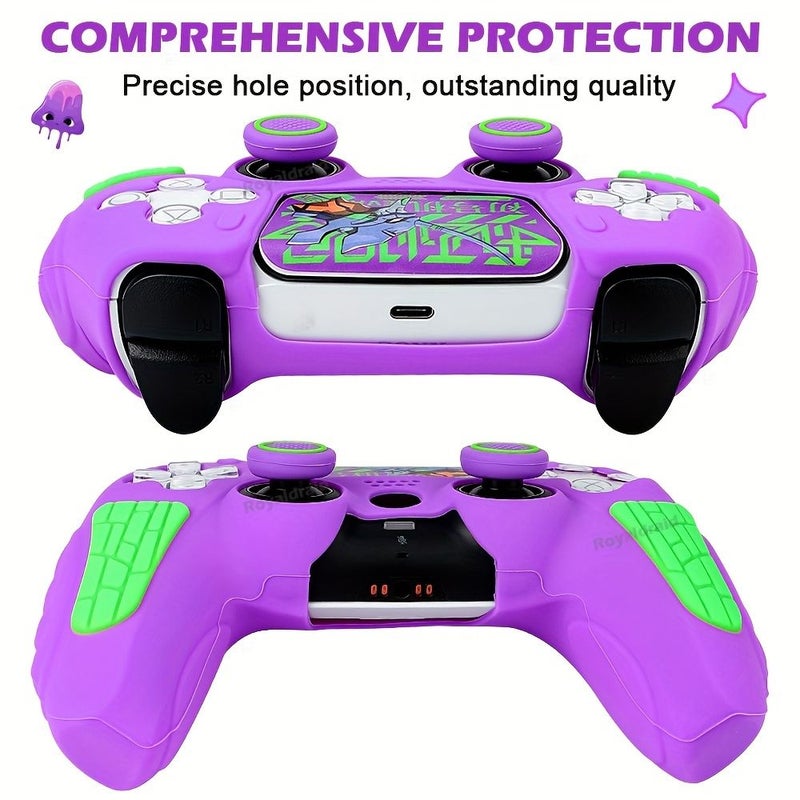 Gray Silicone Rubber Protective Case For Playstation Controller With Stickers And Joystick Keycaps 30th Anniversary Edition - Image 5