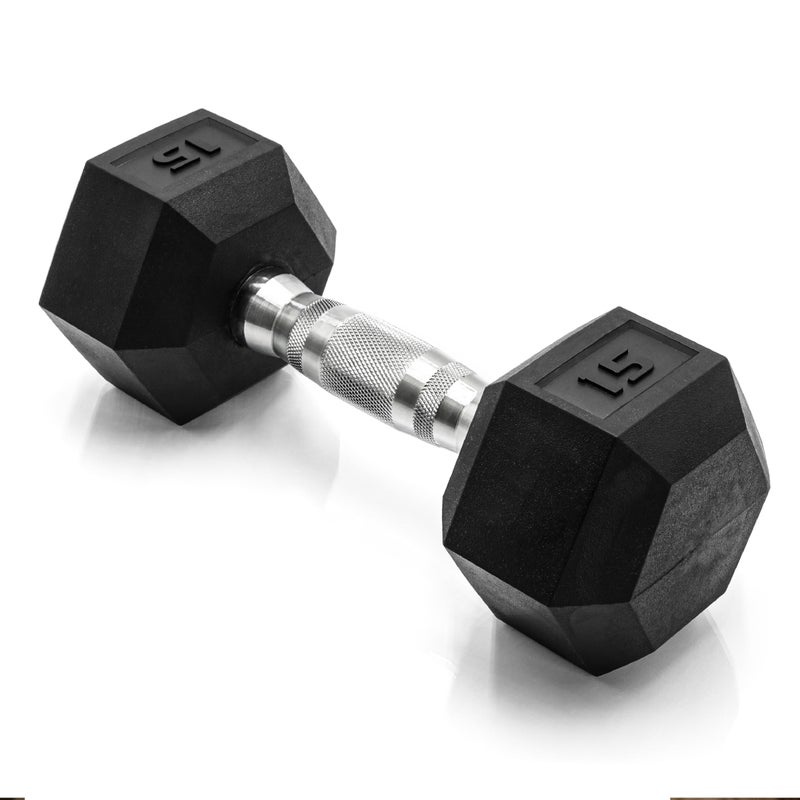 دمبل هكس مطلي بوزن 15 رطل من CAP Barbell - إصدار جديد
