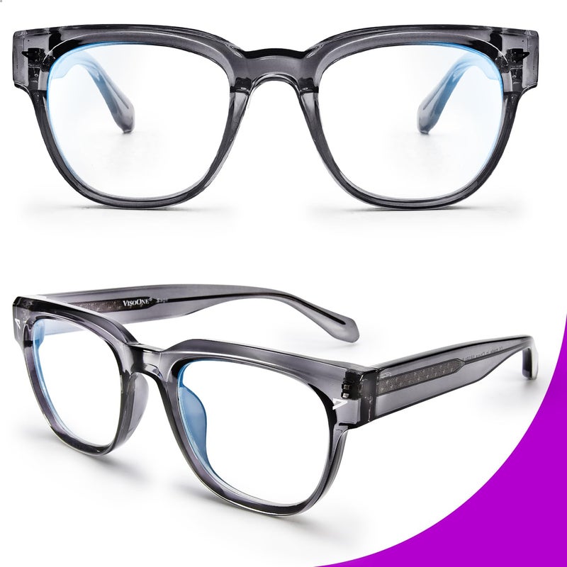 VISOONE نظارات VISOONE مربعة TR90 لحجب الضوء الأزرق مع حماية من الوهج للكمبيوتر للنساء والرجال SAGE - Image 3