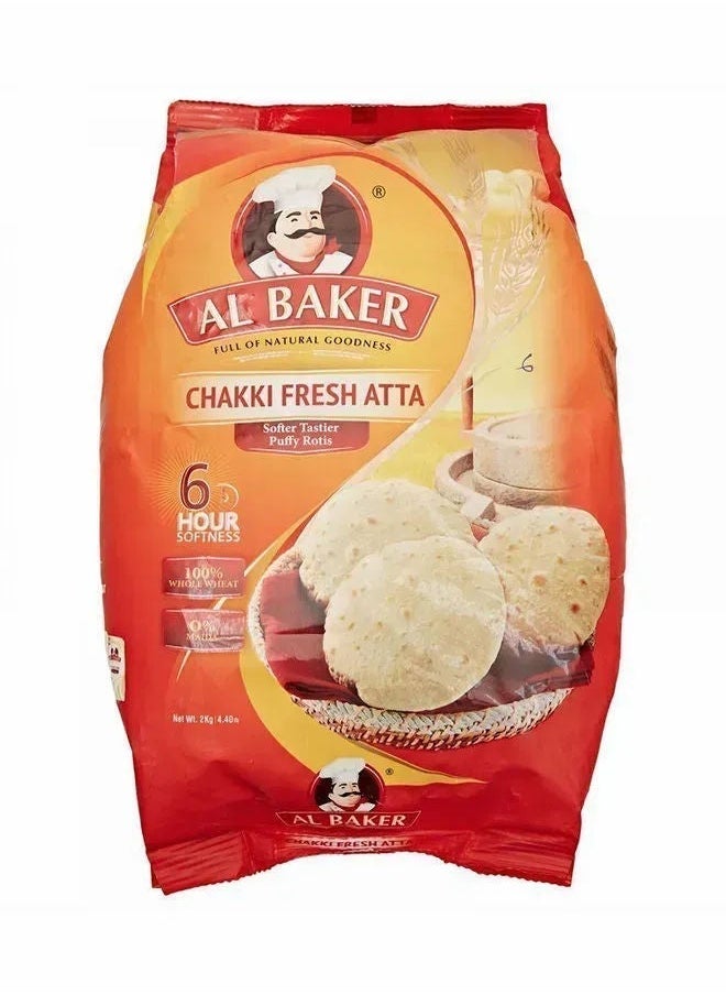 Al Baker Chakki Fresh Atta, 2KG 
