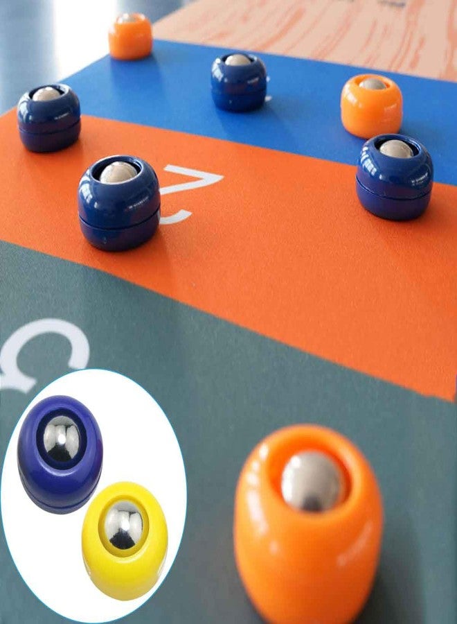 WHYHKJ 16PCS Mini Shuffleboard Replacement Curling Accessories Red Blue Yellow Orange 4 Each 1x 0.55 inch Pool Bowling Curling Ball Accessories Tabletop Equipment Roller Set - Image 5