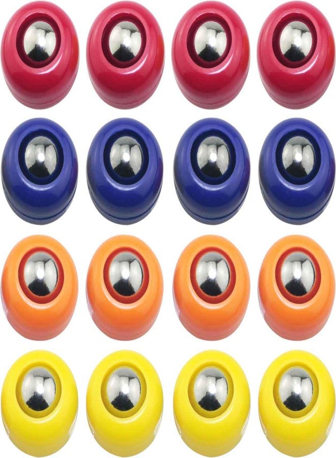 WHYHKJ 16PCS Mini Shuffleboard Replacement Curling Accessories Red Blue Yellow Orange 4 Each 1x 0.55 inch Pool Bowling Curling Ball Accessories Tabletop Equipment Roller Set - Image 1