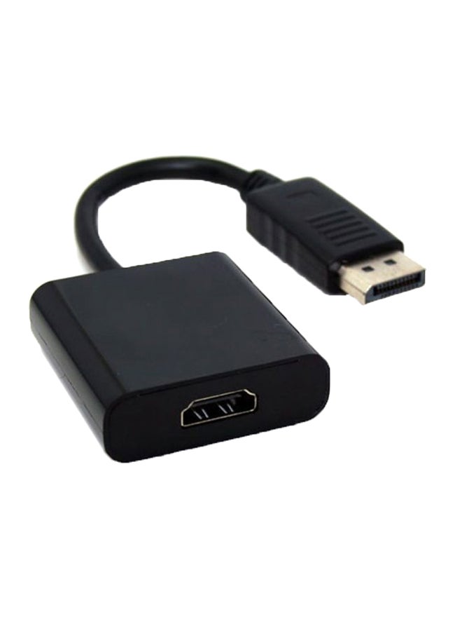 HDMI Female To Displayport Male Adapter Black/Silver