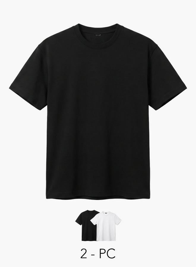 Splash FAV Men Crew Neck Short Sleeve T-shirt - Set of 2 - Image 1