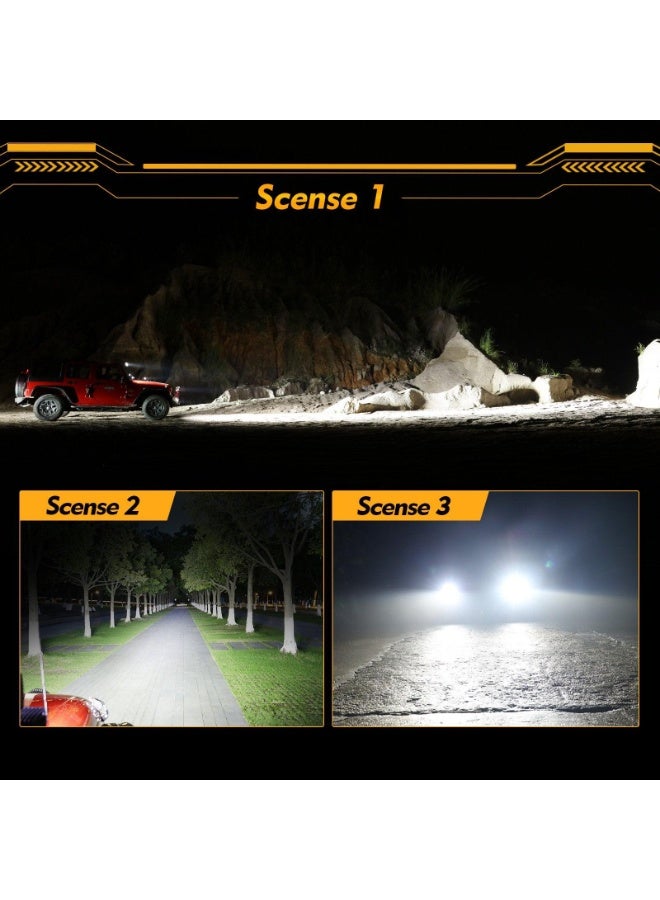 Auxbeam P4 Series | 4 Inch 90W Round LED Driving Lights White Pod Lights - Image 3