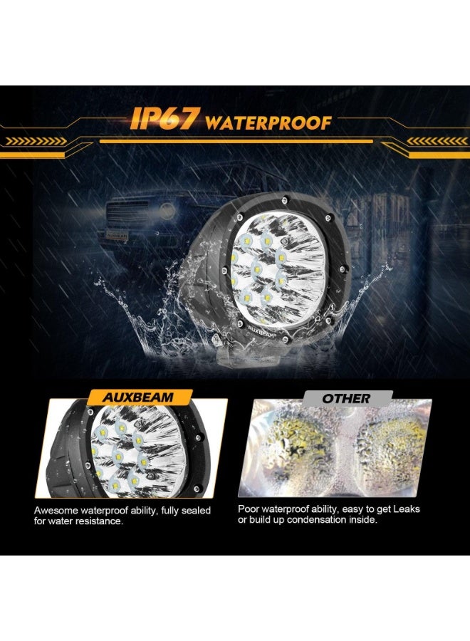 Auxbeam P4 Series | 4 Inch 90W Round LED Driving Lights White Pod Lights - Image 4