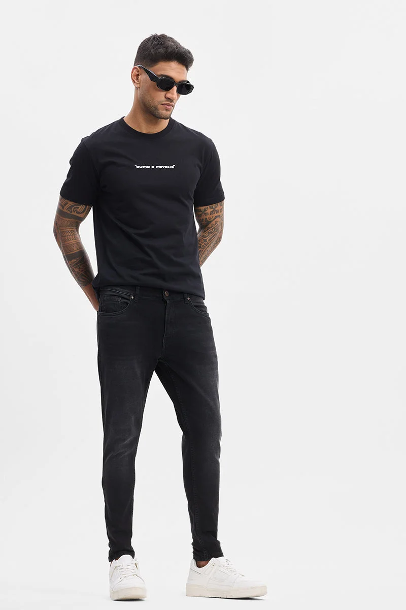 SNITCH Black Skinny Fit Jeans
