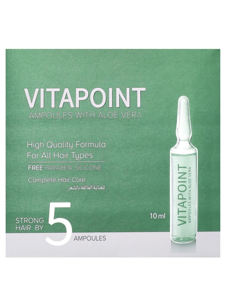 Vitapoint Hair Ampoules with Aloe Vera 5 × 10ml - Hydration Boost for Soft & Healthy Hair - Image 5
