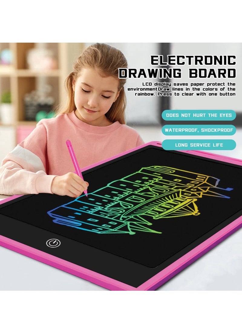 تابلت كتابة LCD محمول مقاس 12 بوصة للرسم والجرافيتي، أسود - Image 4