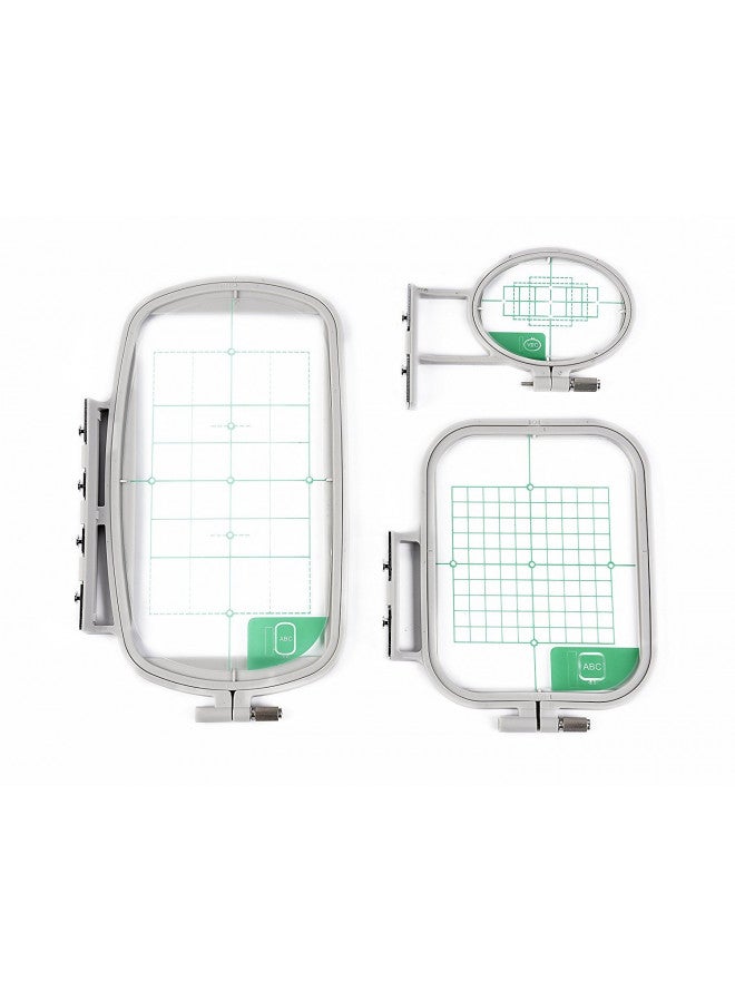 Embroidex 3 Hoops for Brother NS1850D SE600 SE270D, PE535 PE 550D HE-120, Innov-ís 900D SE350 LB6770, LB6770 PRW, Innov-ís 950D, SE400, LB6800PRW, PE500, Simplicity SB7050E, HE1, SE425, LB6800THRD Embroidery Machine  - Image 1