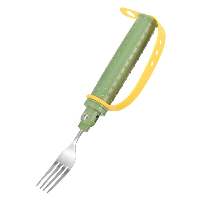 Adaptive Fork For Seniors Portable Utensil Stainless Steel Non Slip Handle Easy Feeding Tableware - Image 2