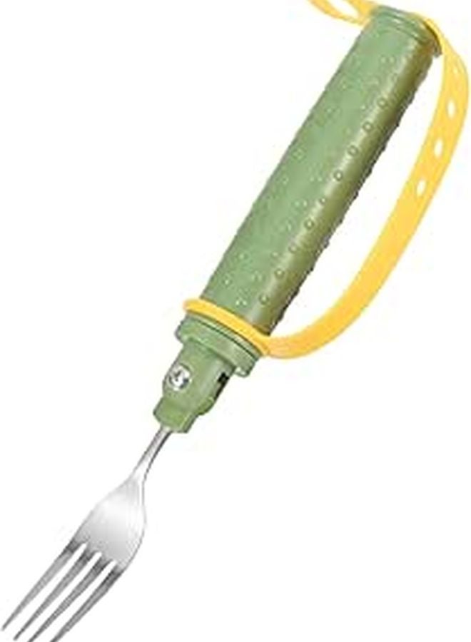 Adaptive Fork For Seniors Portable Utensil Stainless Steel Non Slip Handle Easy Feeding Tableware - Image 1