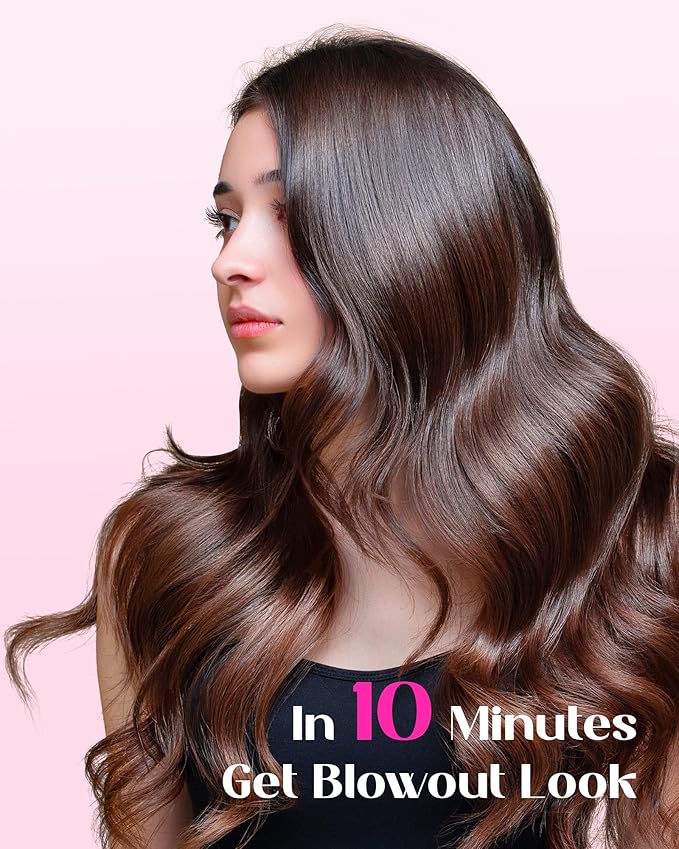 Wavytalk Thermal Brush Heated Hot Brush Styling 38mm IonicThermal Round Iron for Blowout Express Heated Curling Iron Create Natural Curls Dual Voltage and UK Plug Rose Gold